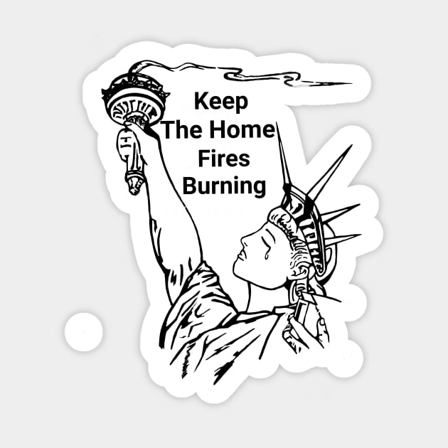 Lady Liberty Sticker by Cave of Cyclops